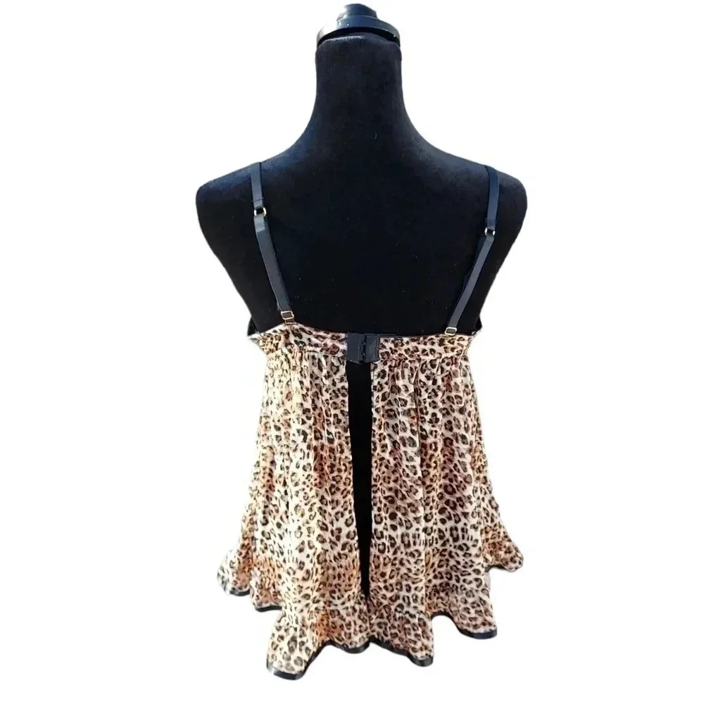 True Desire Womens Leopard Print Lingerie in Medium - Picture 2 of 8